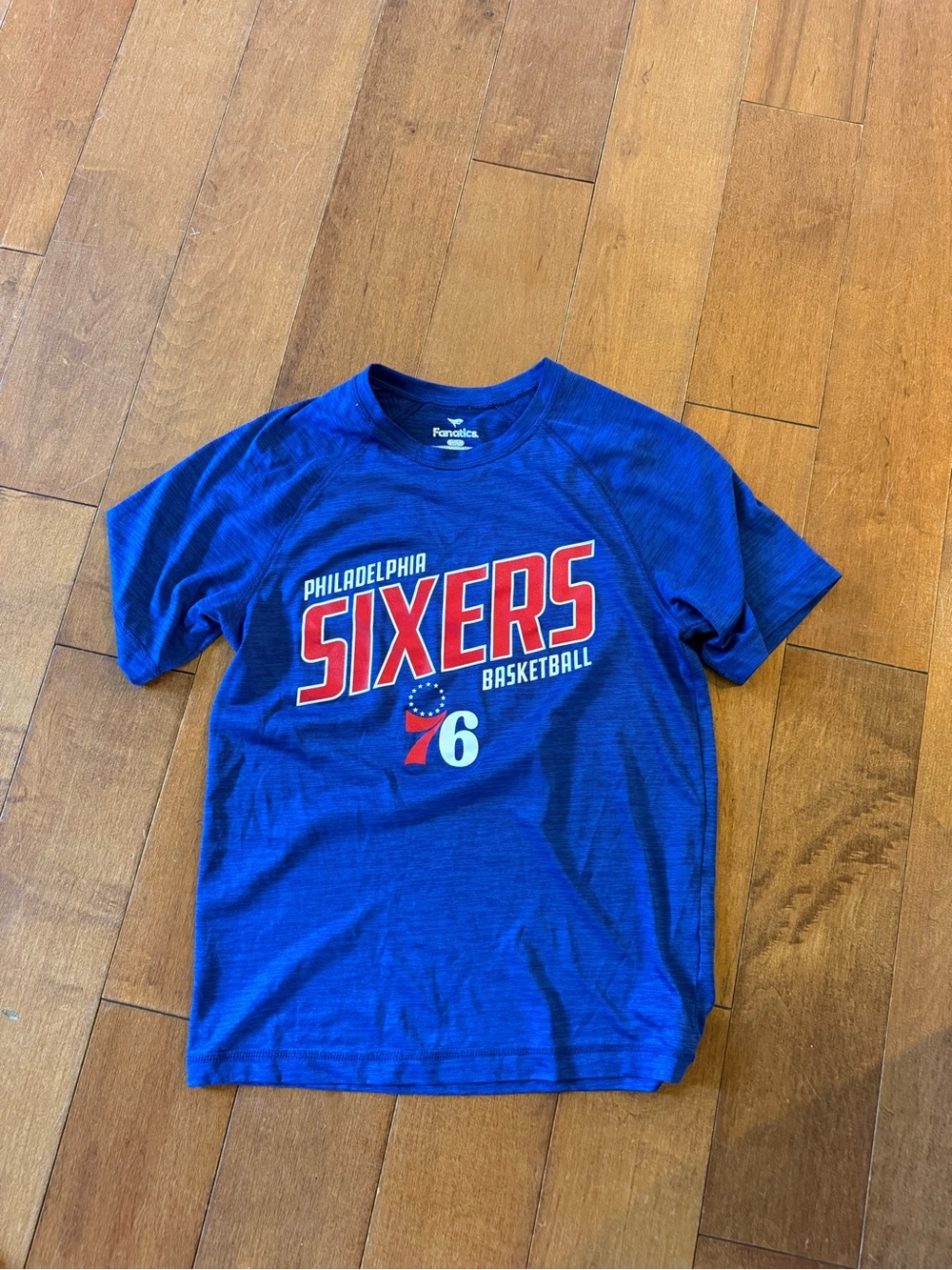 Fanatics Royal Blue Philadelphia Sixers basketball Short Sleeve Tee sz S